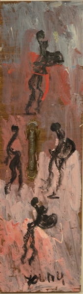 Oil on Laminate, Untitled, Purvis Young