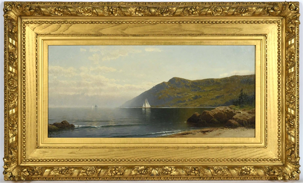 Oil on Canvas, Coastline, Alfred T. Bricher