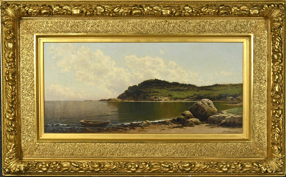 Oil on Canvas, Rocky Coast, Alfred T. Bricher