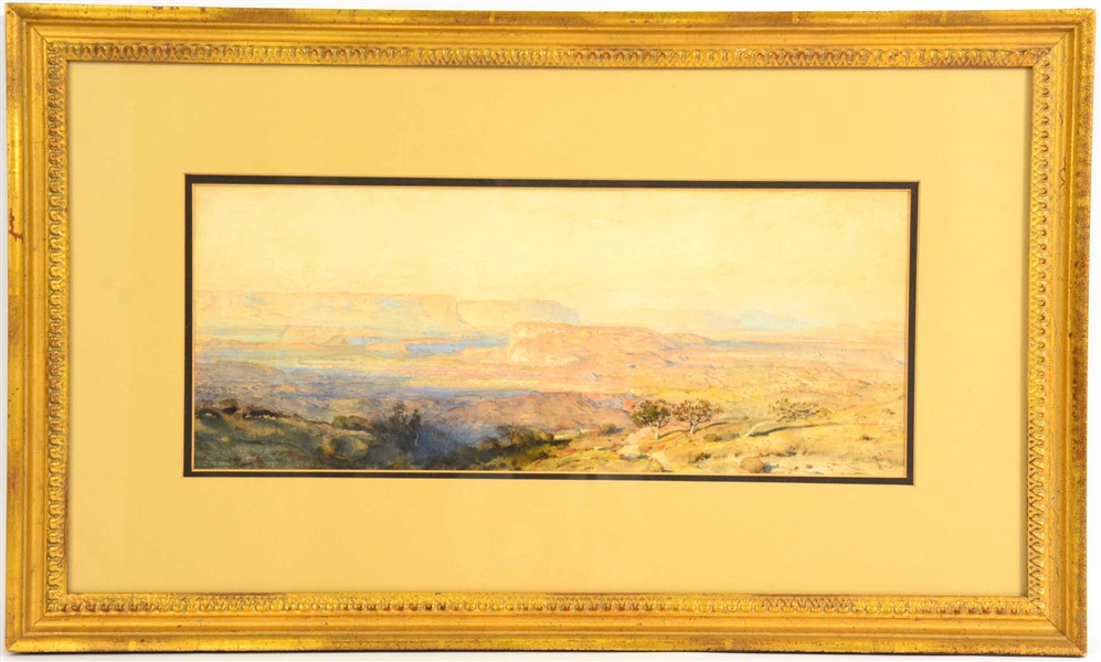 Watercolor on Paper, Southwestern Landscape