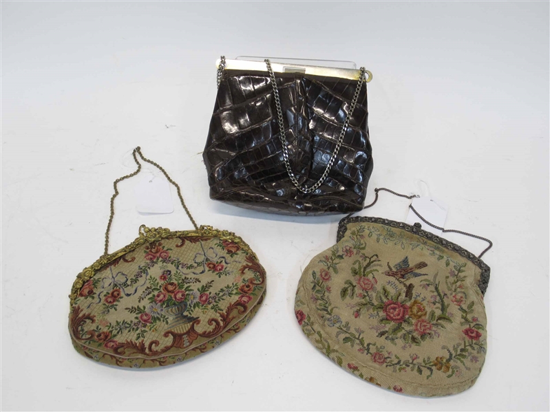 Two Petit Point Evening Bags
