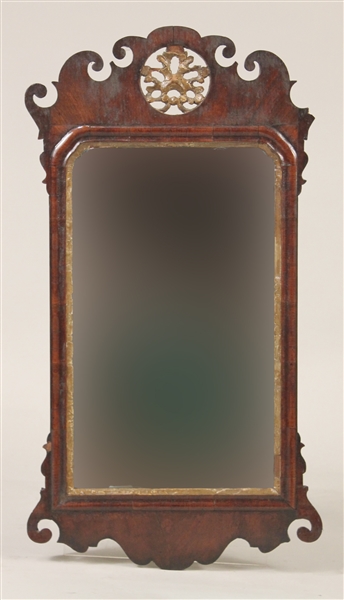 George II Parcel-Gilt Walnut Mirror