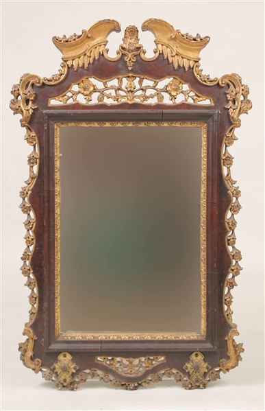 Portuguese Rococo Parcel-Gilt Mirror