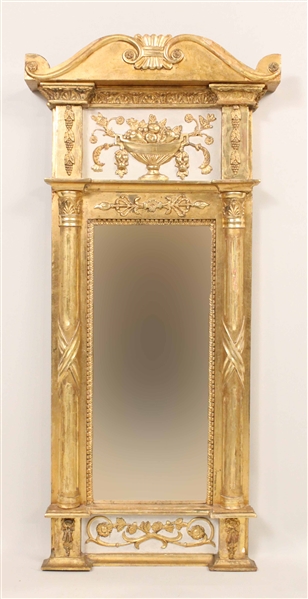 Gustavian Painted and Gilt Mirror