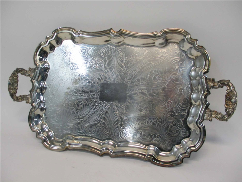2 Silver Plated Serving Trays
