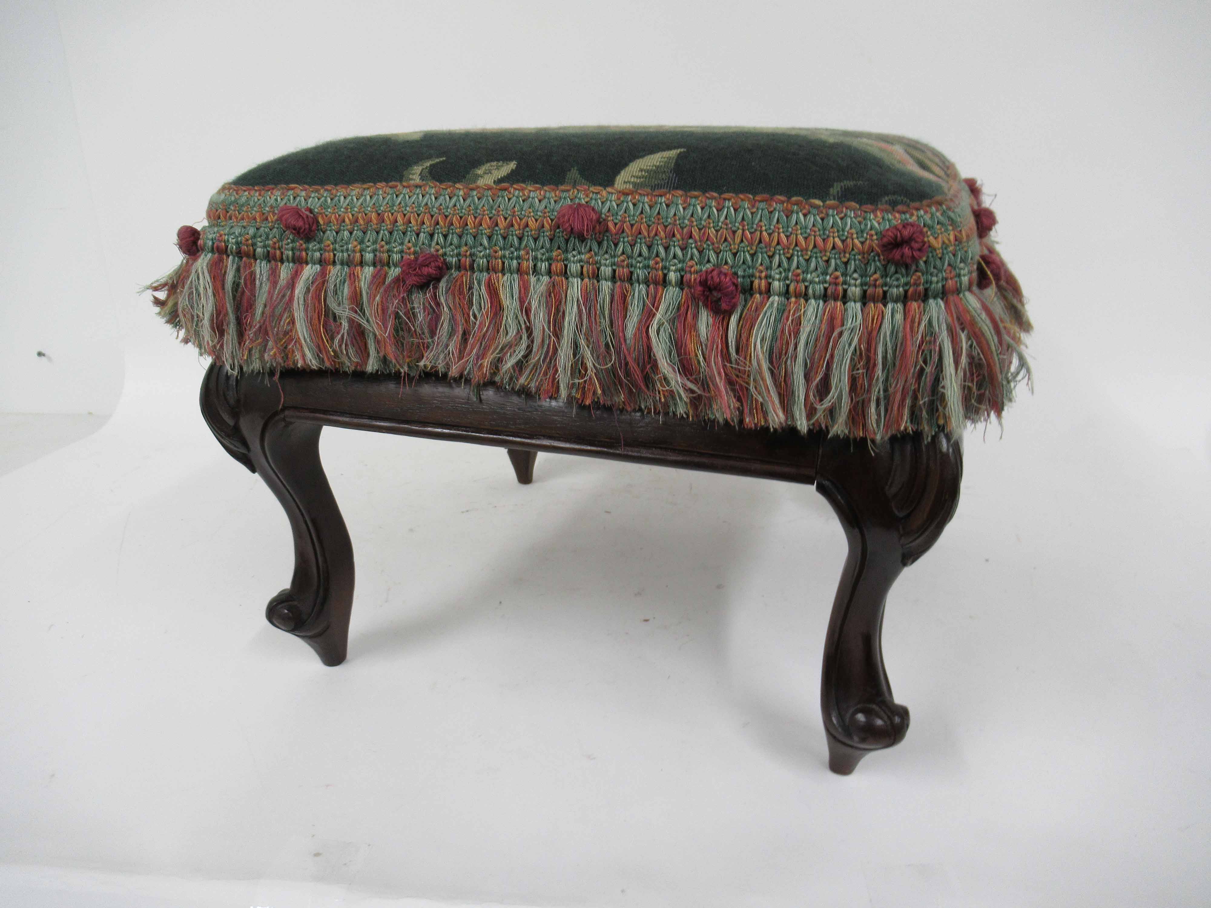 Lot Detail Victorian Style Upholstered Foot Stool