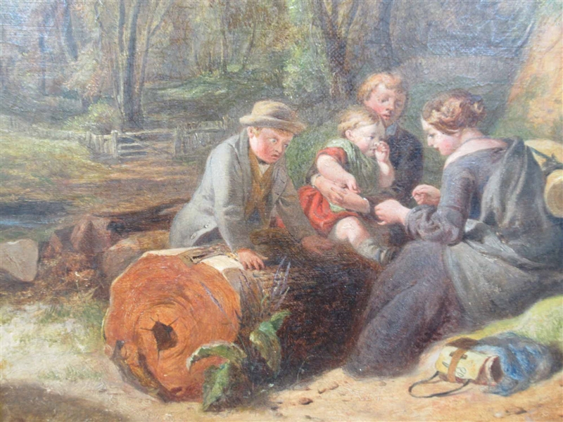 Oil on Panel of Children