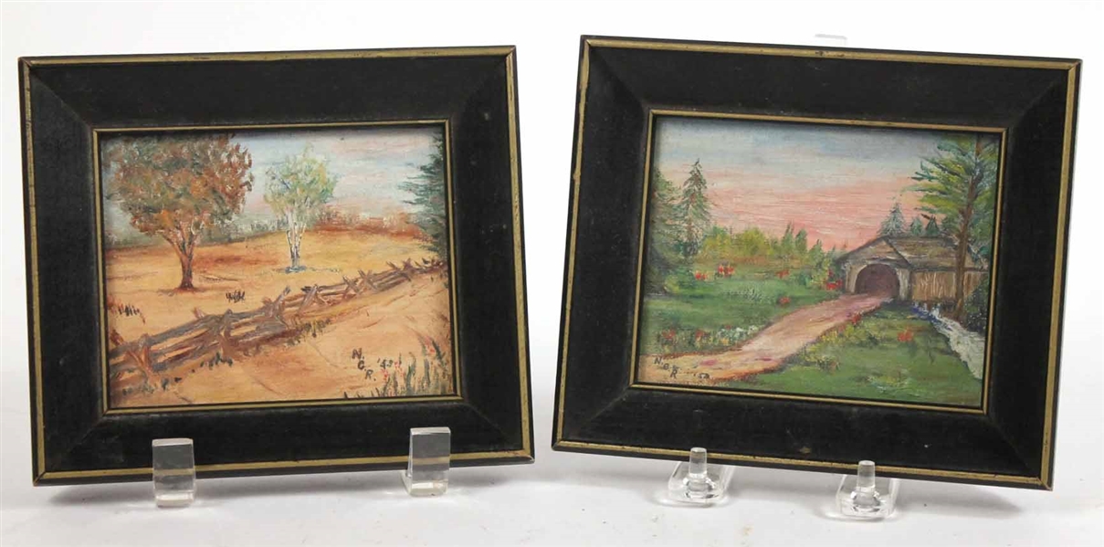 Two Oil on Board Landscape Paintings