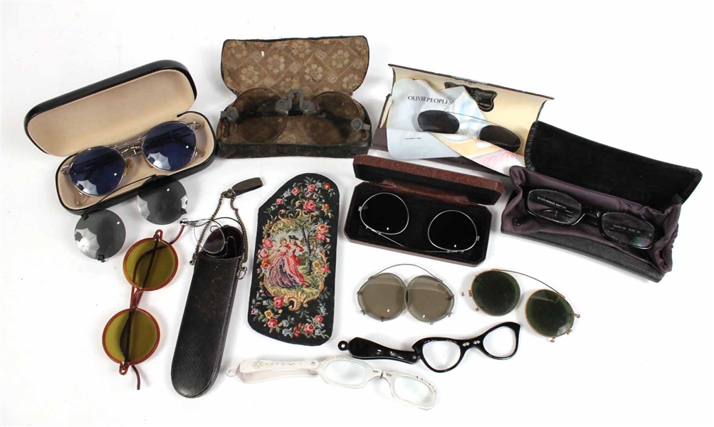 Group of Eye Glasses and Cases