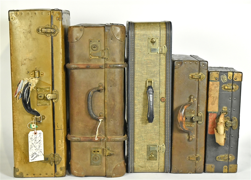 Five Vintage Suitcases