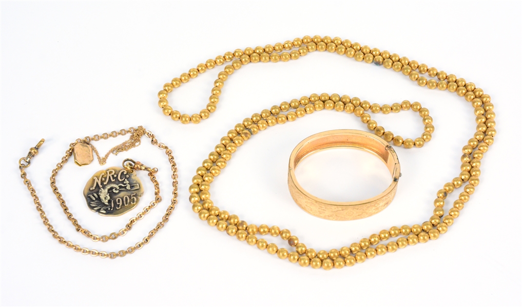 Victorian Rolled Gold Hinged Bangle Bracelet