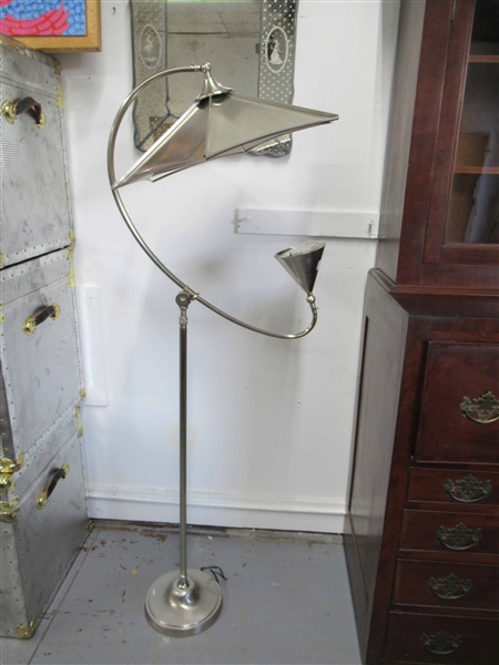 Dulruc Rossett Brushed Nickel Finish Floor Lamp 