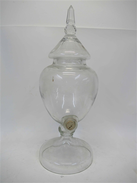Colorless Glass Apothecary Jar 