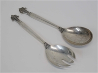 Georg Jensen Sterling Dessert Fork and Spoon