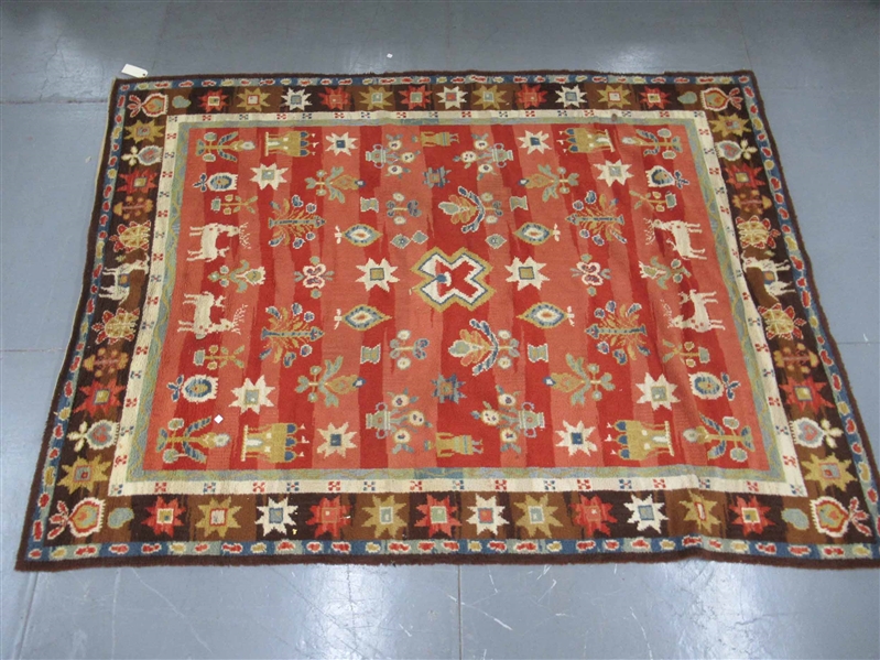 South Western Style Room Size Hooked Rug