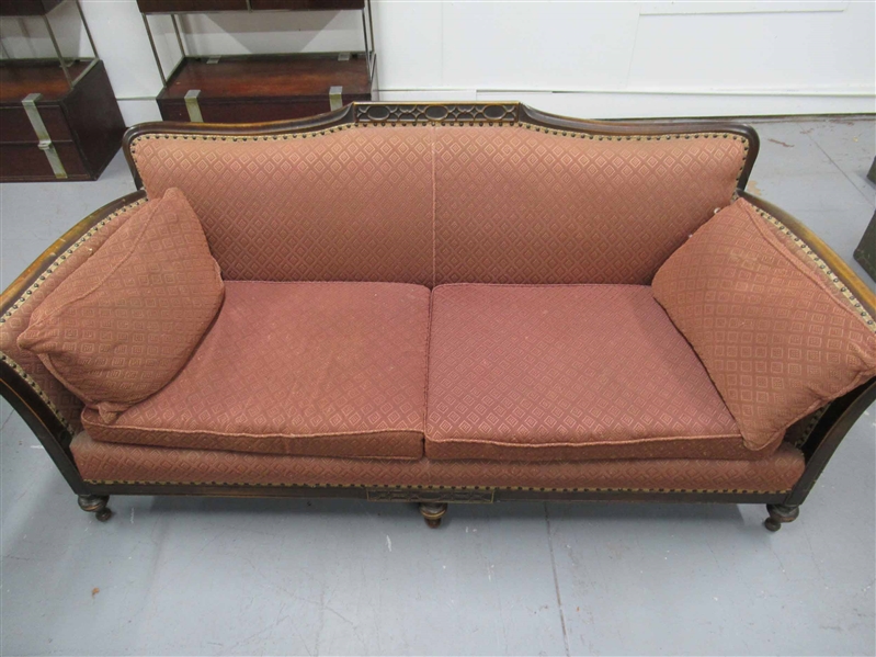 Art Deco/Nouveau Upholstered Sofa
