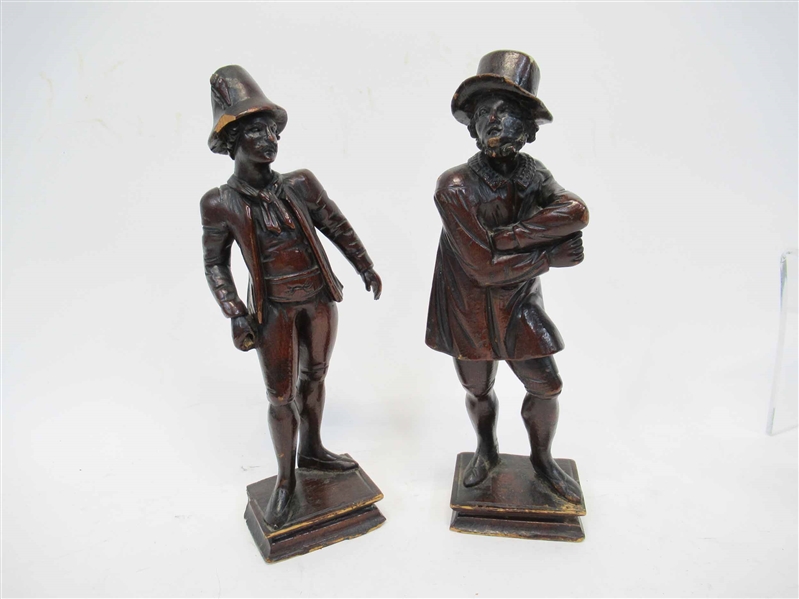 Two Carved Wood Tyrolean Figures