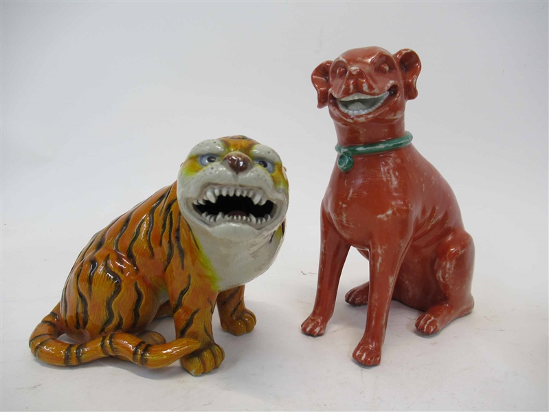 Pair Chinese Porcelain Dogs