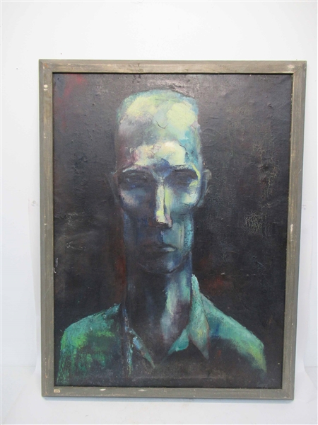 Oil on Canvas of Male Bust