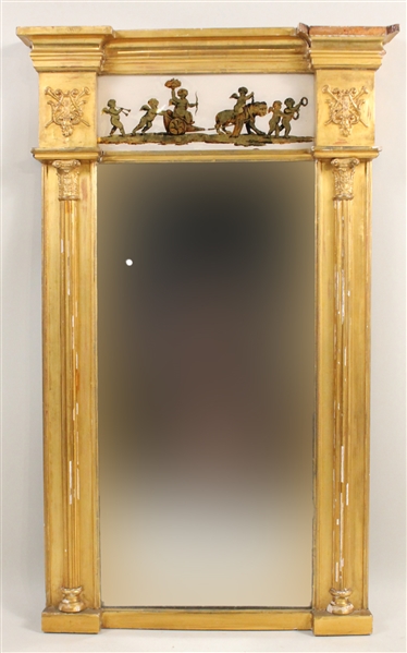 Regency Giltwood Mirror with Eglomise Panel
