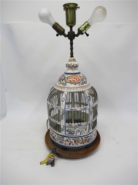 Porcelain Birdcage Lamp