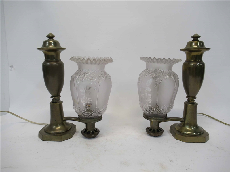 Pair of Victorian Brass Table Lamps