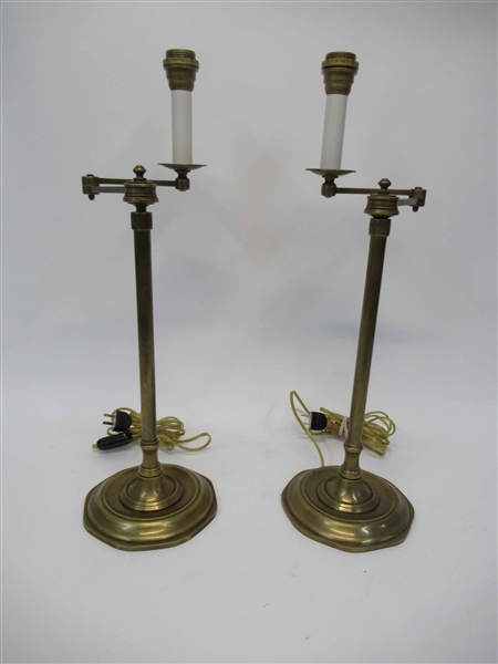 Two Dulruc Rosset Bronze Finish Table Lamps 