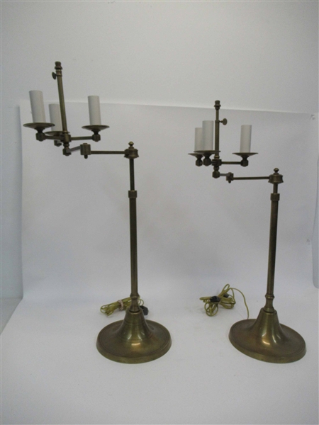 Two Dulruc Rosset Bronze Finish Table Lamps