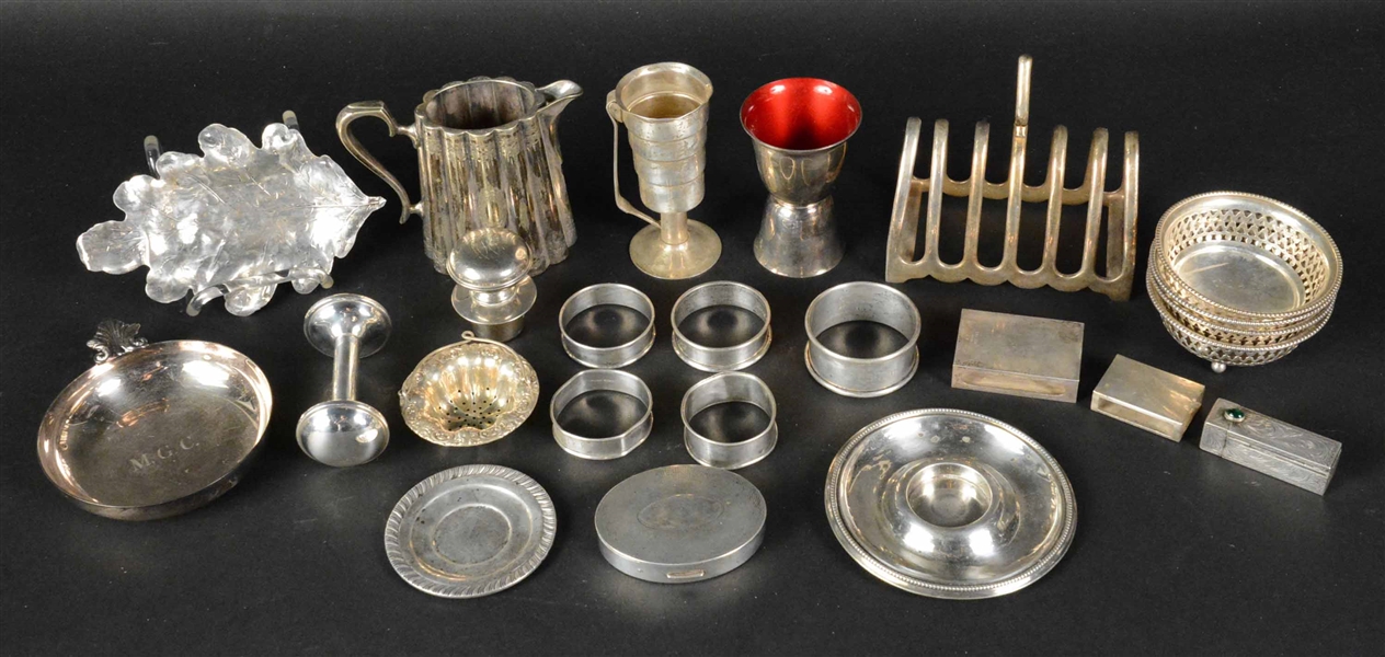 Group of Small Silver Table Items