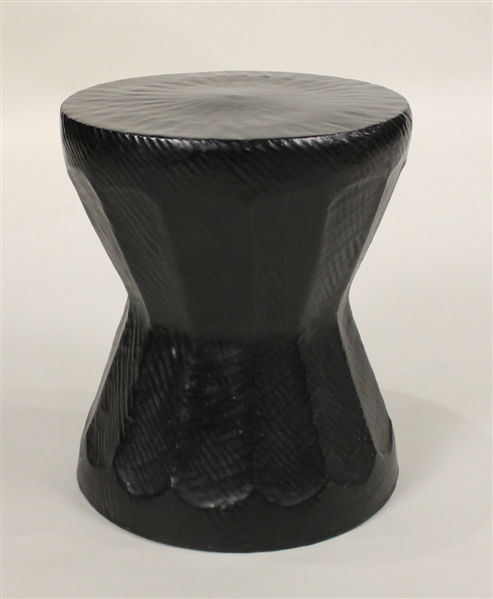 Black Glazed Ceramic Garden Seat