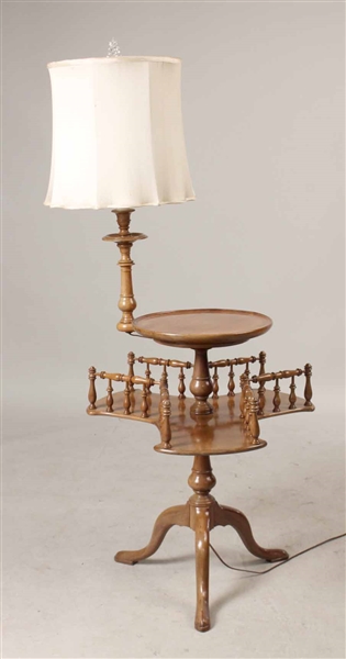 Georgian Style Mahogany Revolving Lamp Table