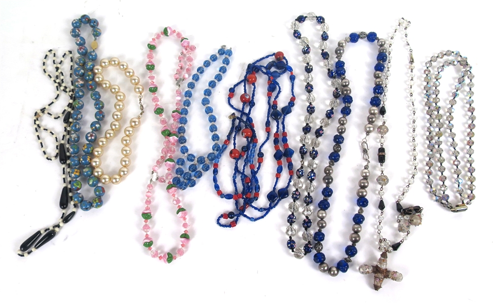 Large Group Beaded Necklaces