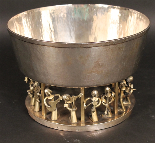 German Parcel-Gilt Silver Centerpiece Bowl