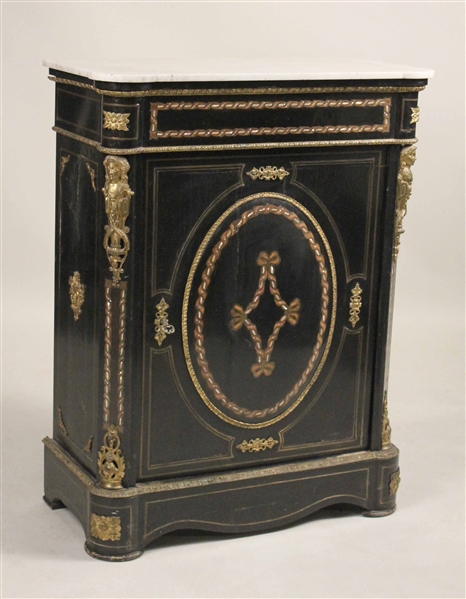 Napoleon III Style Ormolu and Ebonized Cabinet
