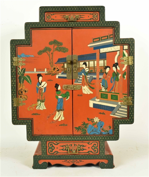 Chinese Lacquer Diminutive Altar Cabinet