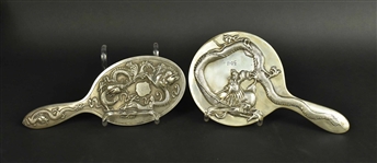 Chinese & Japanese Export Silver Hand Mirrors