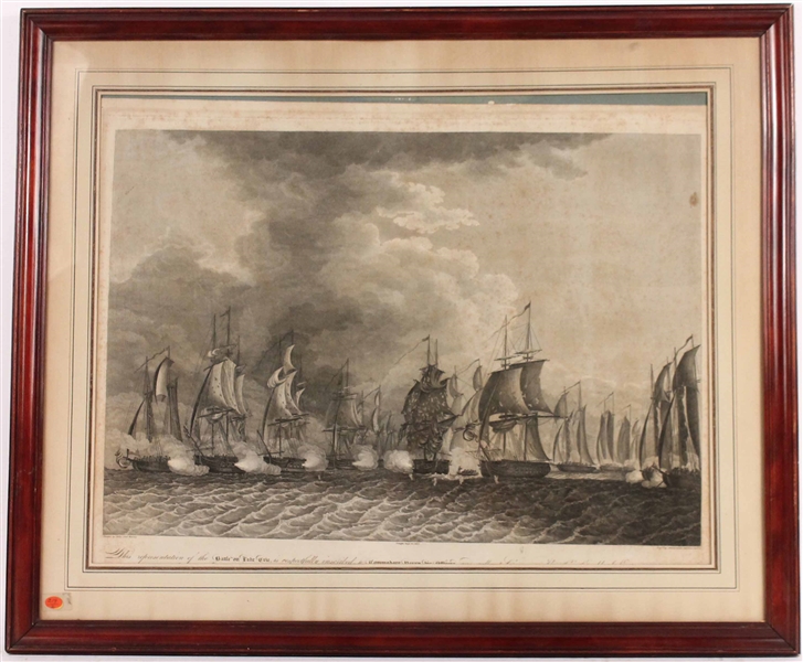 Engraving of the Battle of Lake Erie