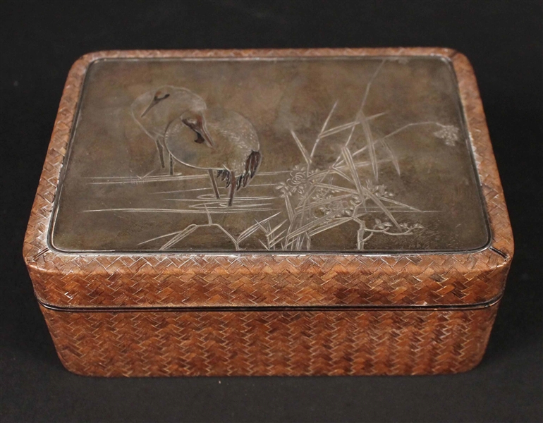 Japanese Silver-Mounted Table Box