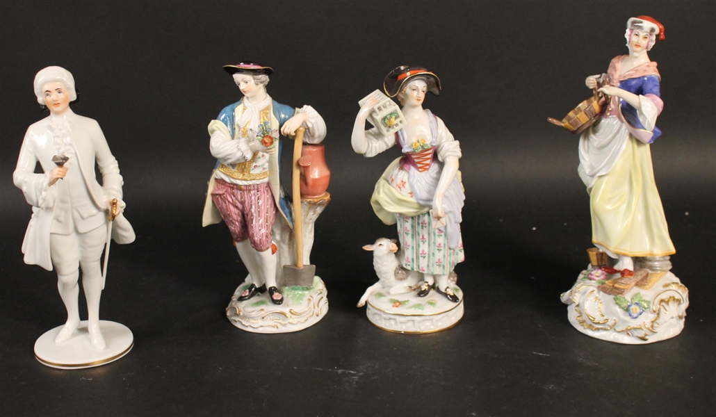 Three Meissen Porcelain Figures