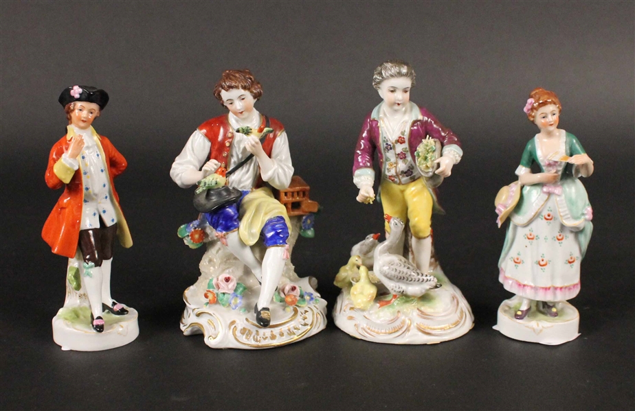 Four German Porcelain Figures