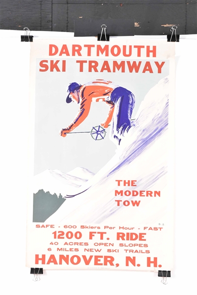 Original Dartmouth Ski Tramway Poster