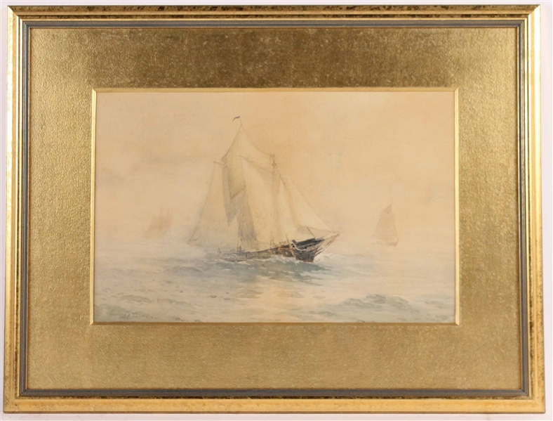 Watercolor Maritime Scene John B. Foster