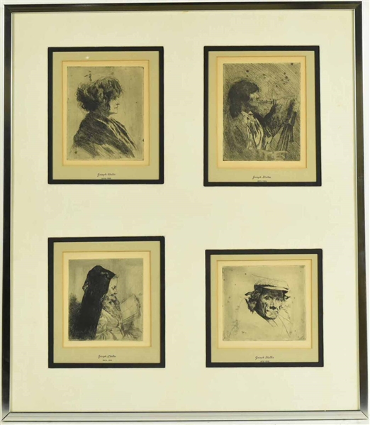Four Etchings Framed Together, Joseph Stella
