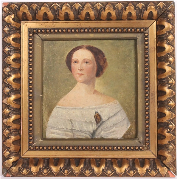 Oil on Board Portrait of a Girl Regina Von Schick