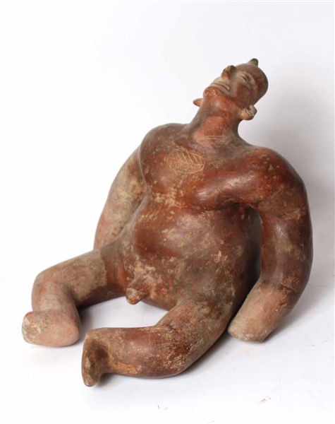South American Terracotta Seated Figure