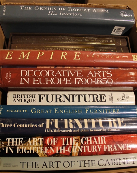Nine Books on European Antiques and Furniture