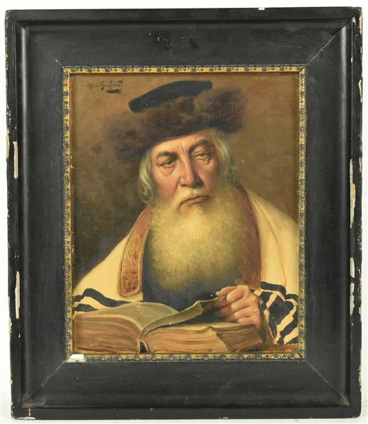Oil on Canvas, Rabbi, Alois Priechenfried