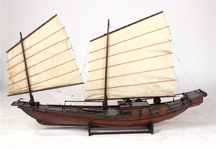 Wood Ship Model of a Chinese Junk