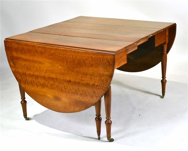 Neoclassical Cherrywood Drop Leaf Dining Table