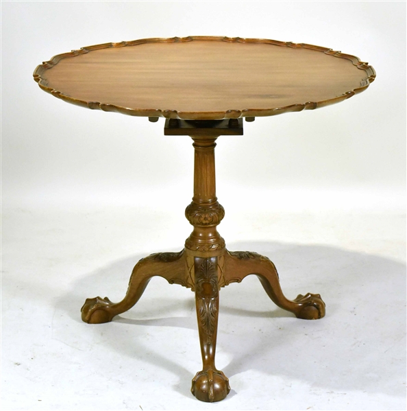 Chippendale Mahogany Bird-Cage Tea Table